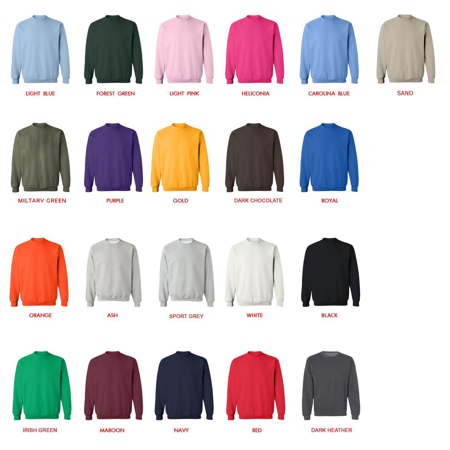 sweatshirt color chart - Call Her Daddy Shop