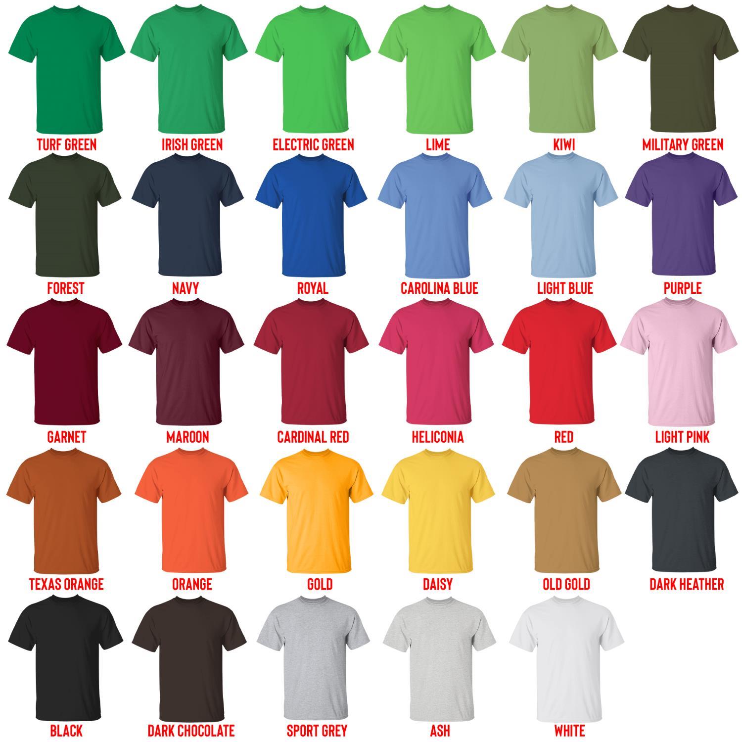 t shirt color chart - Call Her Daddy Shop