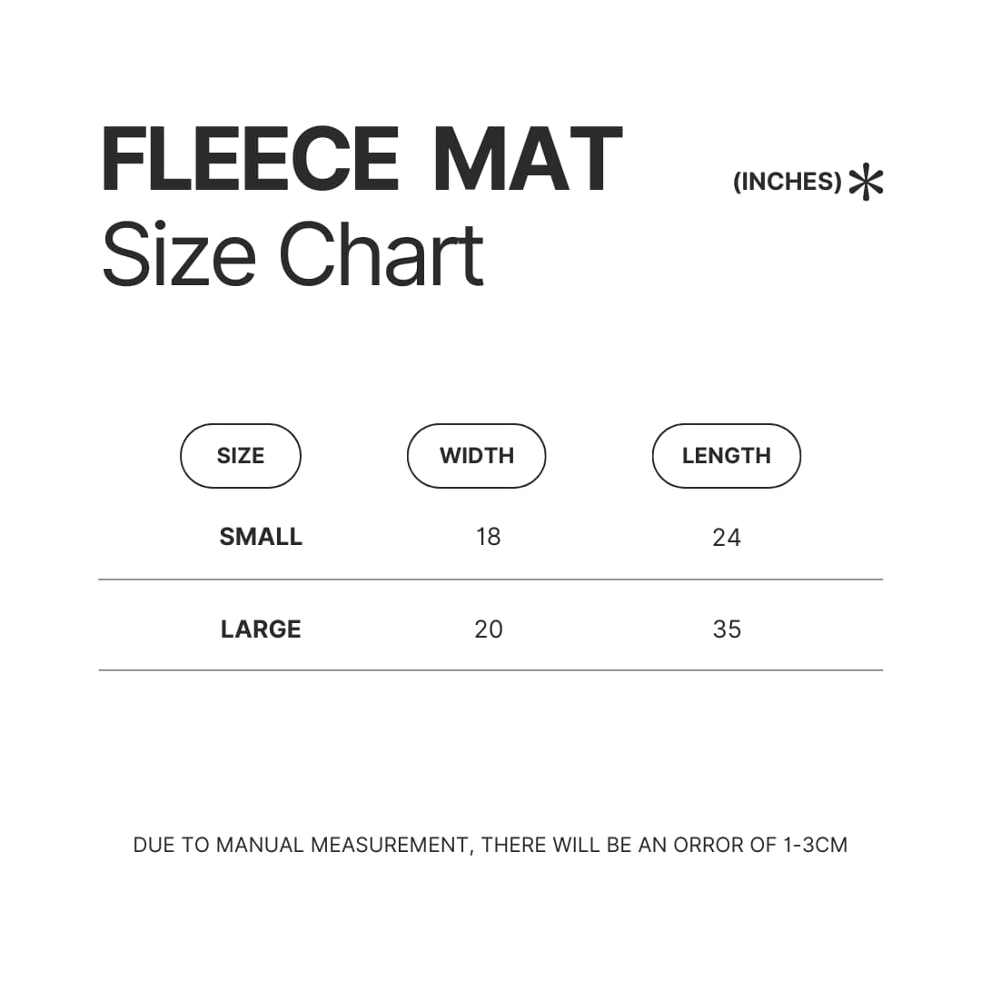Fleece Mat Size Chart - Call Her Daddy Shop
