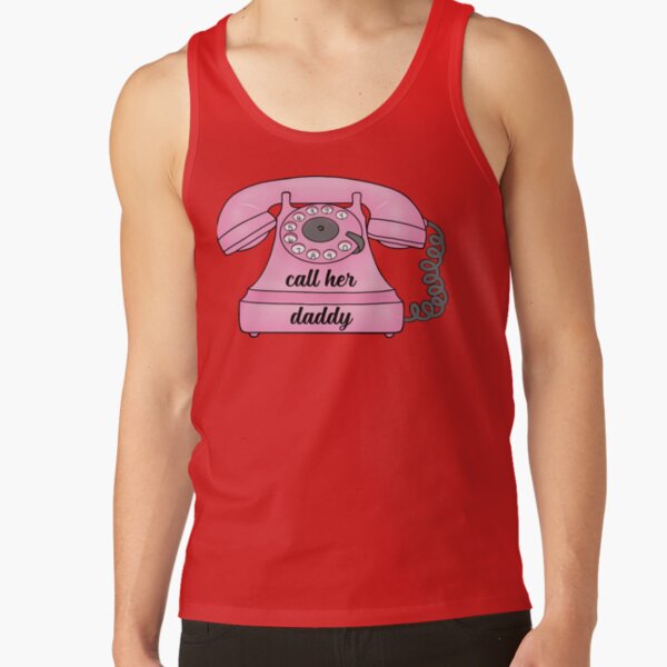 Call Her Daddy Telephone Sticker Tank Top - Image 4