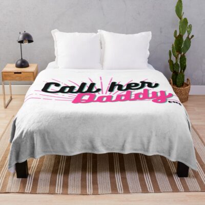 Call Her Daddy Gang Slogan Throw Blanket