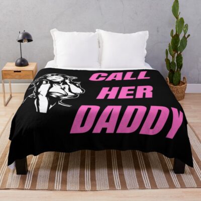 Call Her Daddy Quote Podcast Funny Throw Blanket