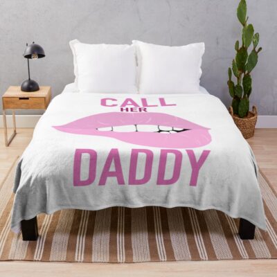 Call Her Daddy Lips Throw Blanket