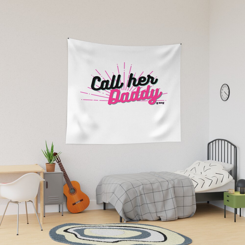 Call Her Daddy Gang Slogan Tapestry