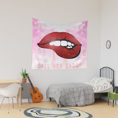 Call Her Daddy Pink Color Tapestry