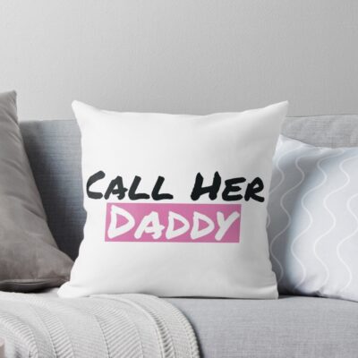 Call Her Daddy Logo Throw Pillow